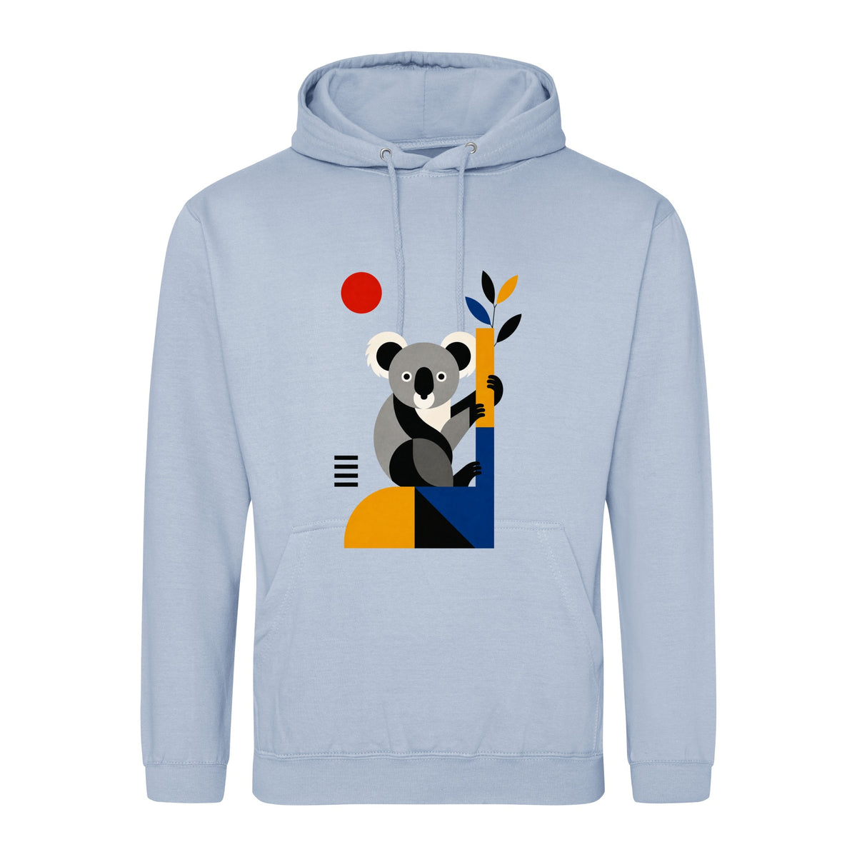 Climbing Koala Adult Hoodie - Modern Menagerie Sky Blue colour variant image