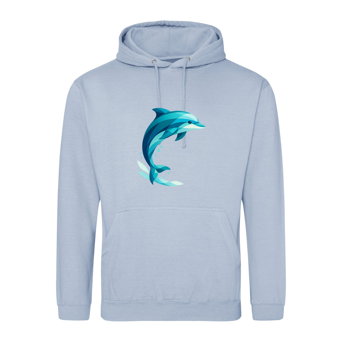 Dolphin in Motion Adult Hoodie - Prism Kingdom Sky Blue colour variant image