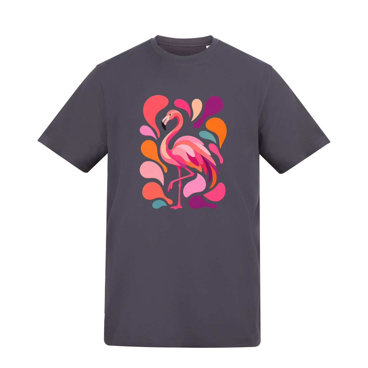 Blush in Motion Adult Unisex T-shirt - Freeform Fauna Range Solid Charcoal colour variant image