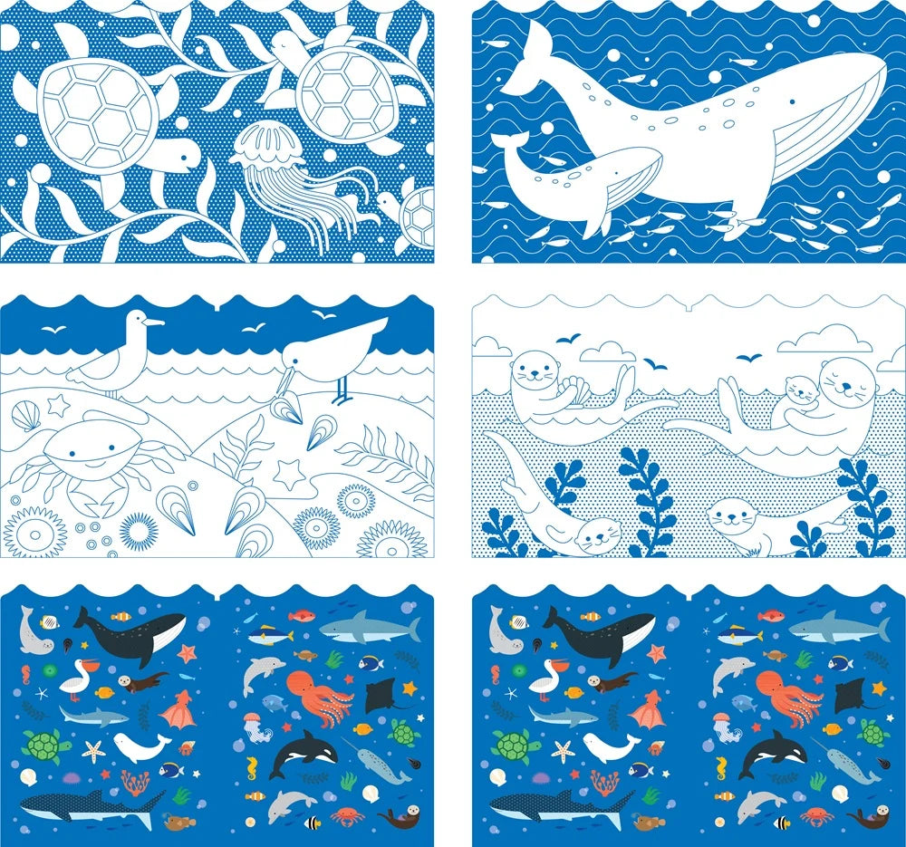 Ocean Colouring Book with Stickers from Petit Collage