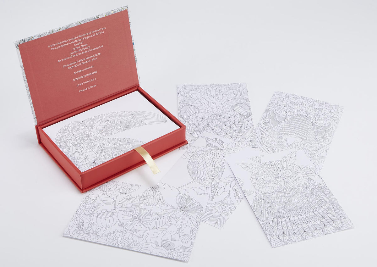 Millie Marotta's Tropical Wonderland Box of 50 Postcards