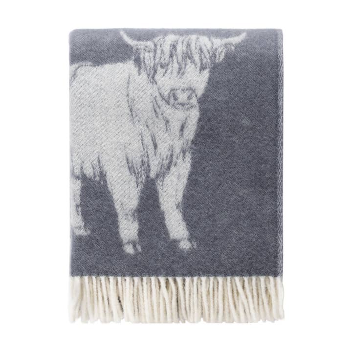 Dark Grey Highland Cow Pure Wool Throw from J.J. Textile