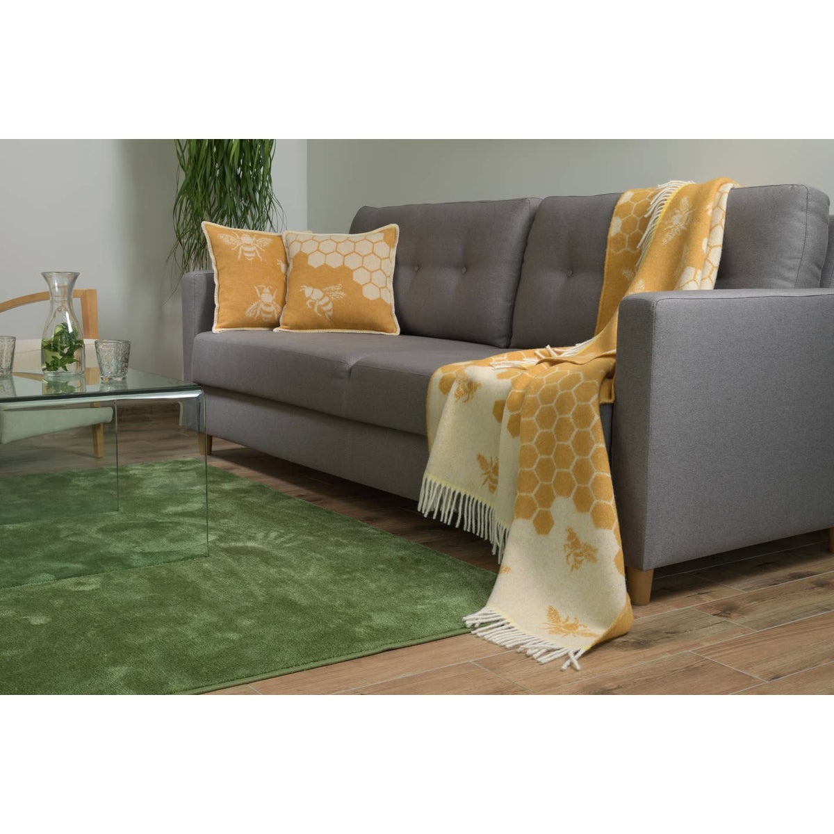 Bee Pure Wool Throw from J.J. Textile