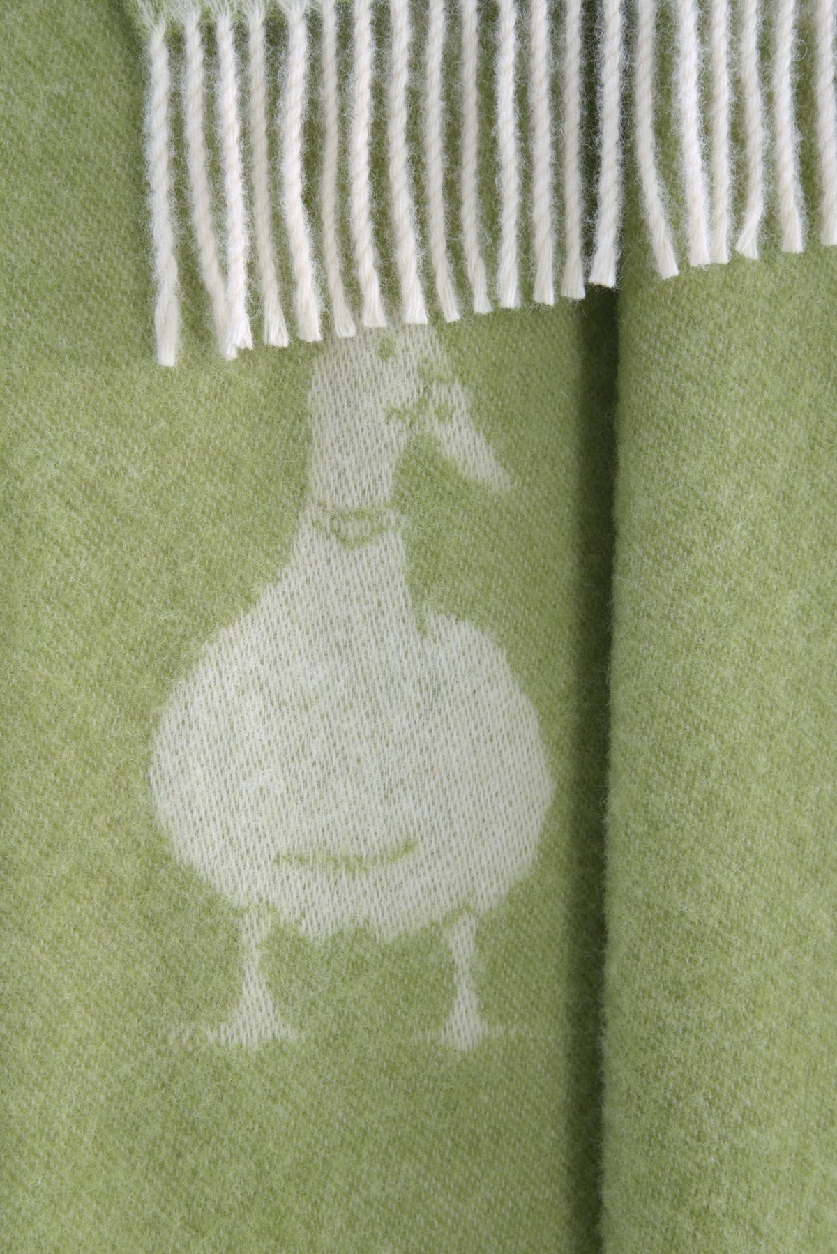 Green Duck Pure Wool Throw from J.J. Textile