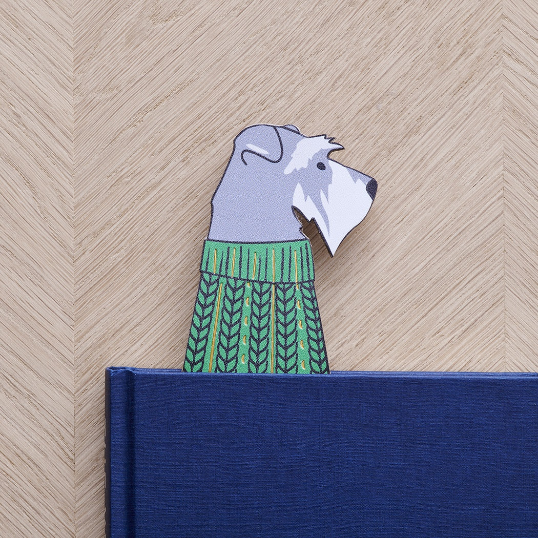 Grey Schnauzer Bookmark from Sweet William