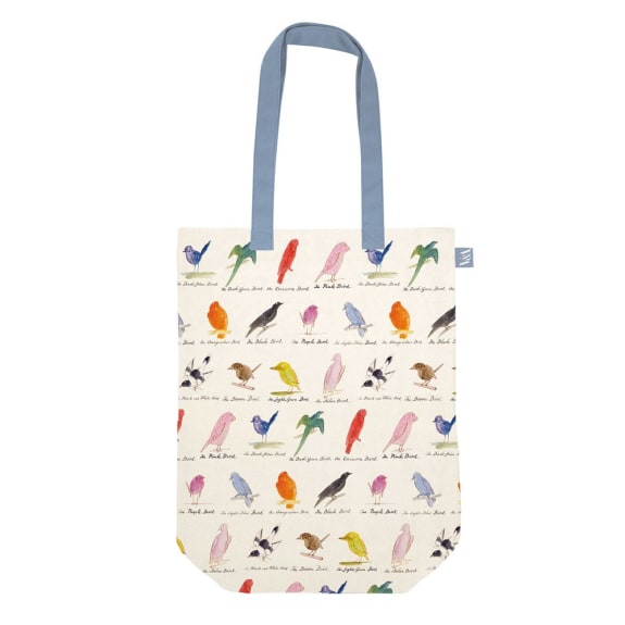 V&A Comic Birds Organic Cotton Shopper Bag by Edward Lear