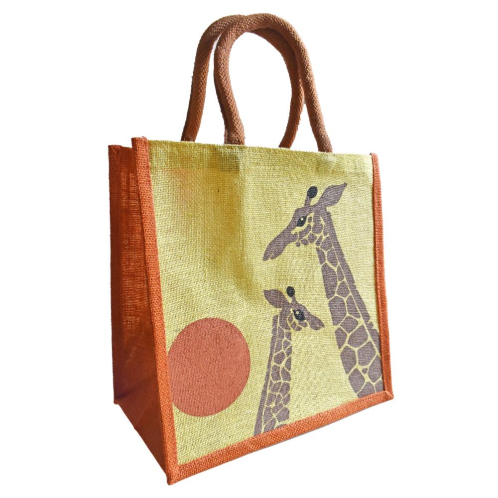 Giraffe Jute Shopper Bag from Shared Earth
