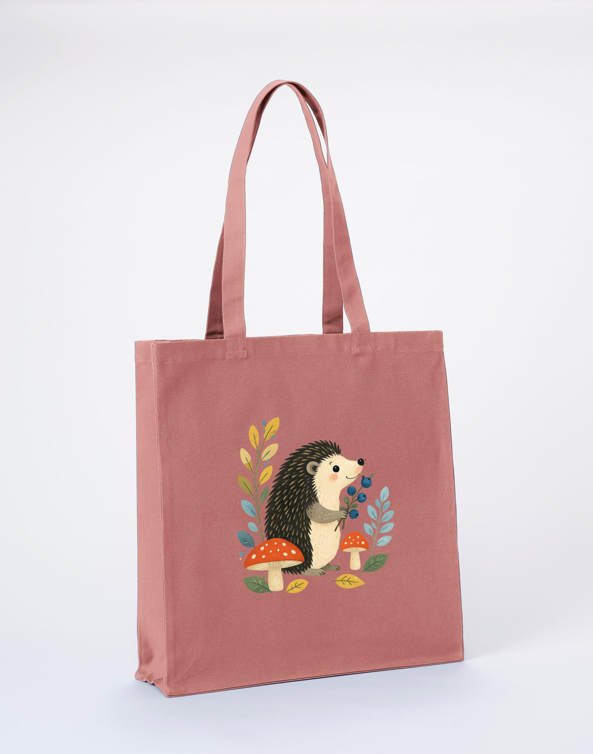 Hedgehog's Berry Harvest Recycled Cotton Shopper Bag - Once Upon a Woodland Wild Rose colour variant image