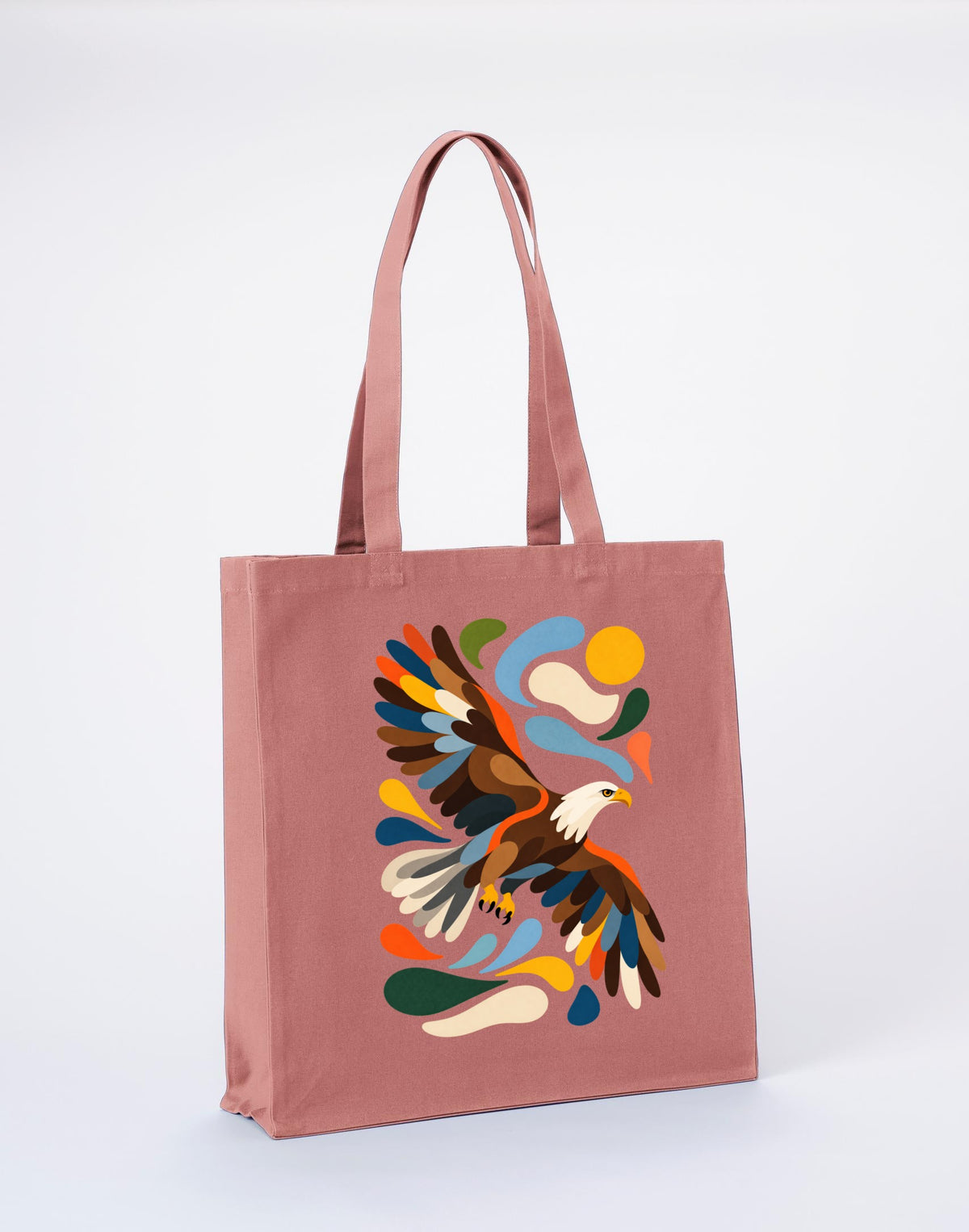 Skybound Spirit Recycled Cotton Shopper Bag - Freeform Fauna Wild Rose colour variant image
