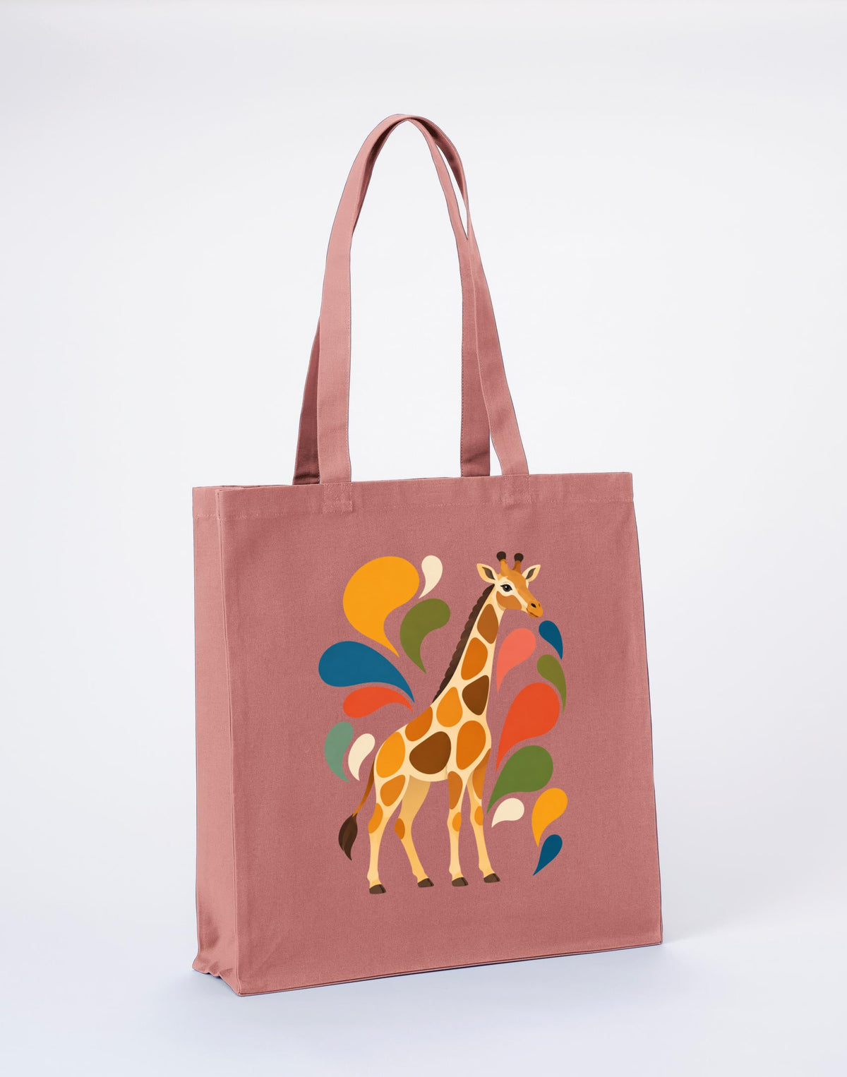 Sunlit Safari Recycled Cotton Shopper Bag - Freeform Fauna Wild Rose colour variant image
