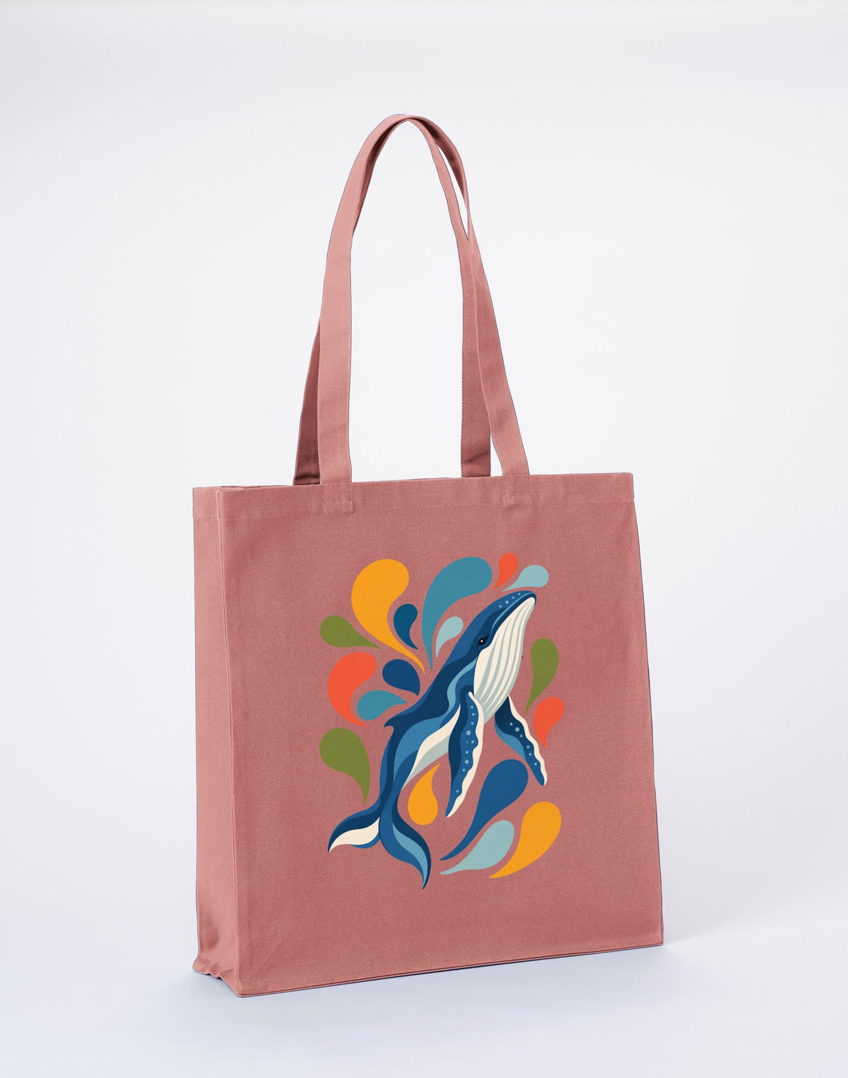 Ocean Song Recycled Cotton Shopper Bag - Freeform Fauna Wild Rose colour variant image