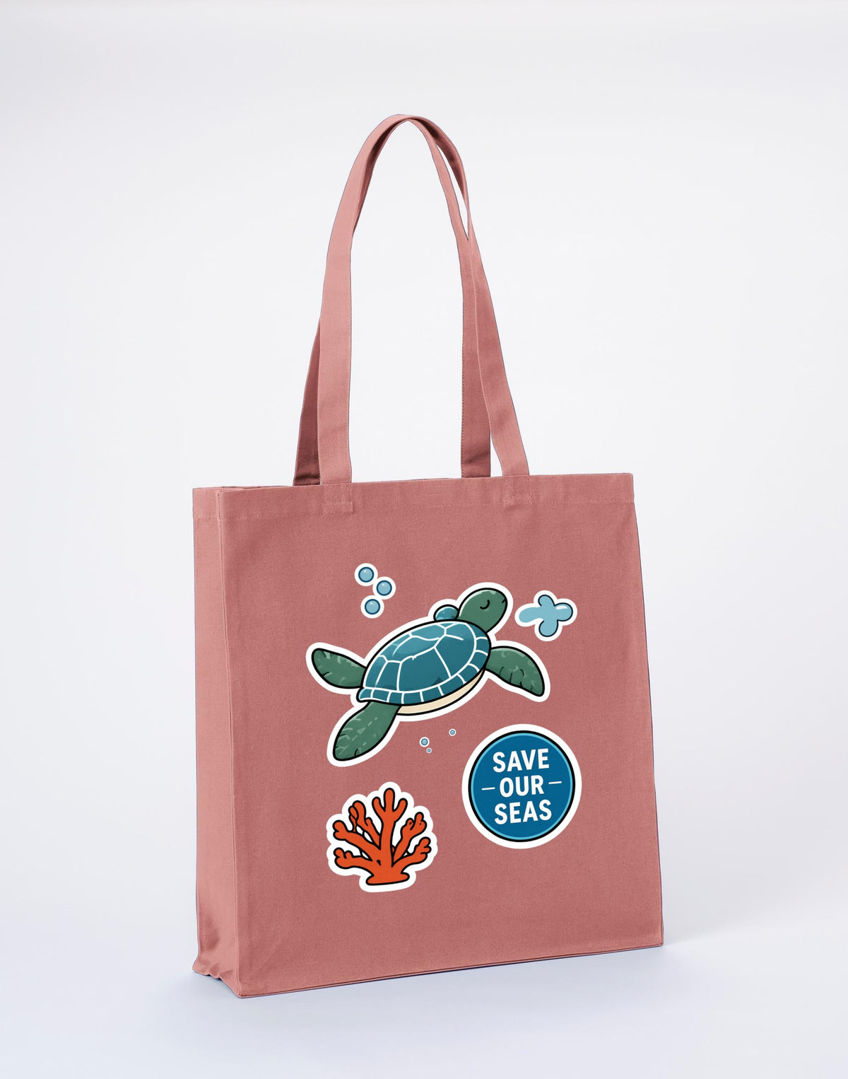 Save Our Seas Recycled Cotton Shopper Bag - Badges of the Wild Wild Rose colour variant image
