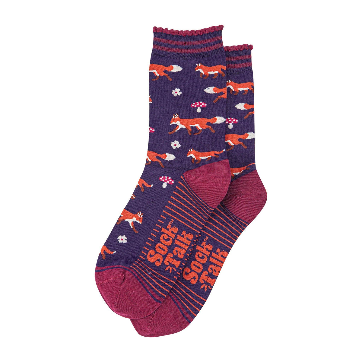 Fox and Toadstool Bamboo Socks from Sock Talk