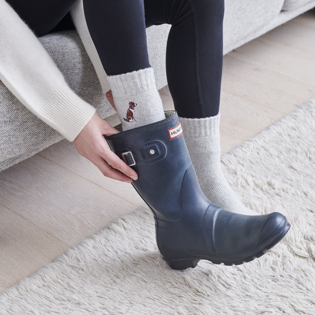 Springer Spaniel Wool-Blend Socks from Sweet William