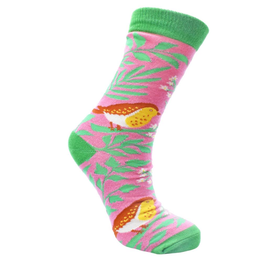 3-Pair Garden Birds Bamboo Socks Gift Set from Shared Earth