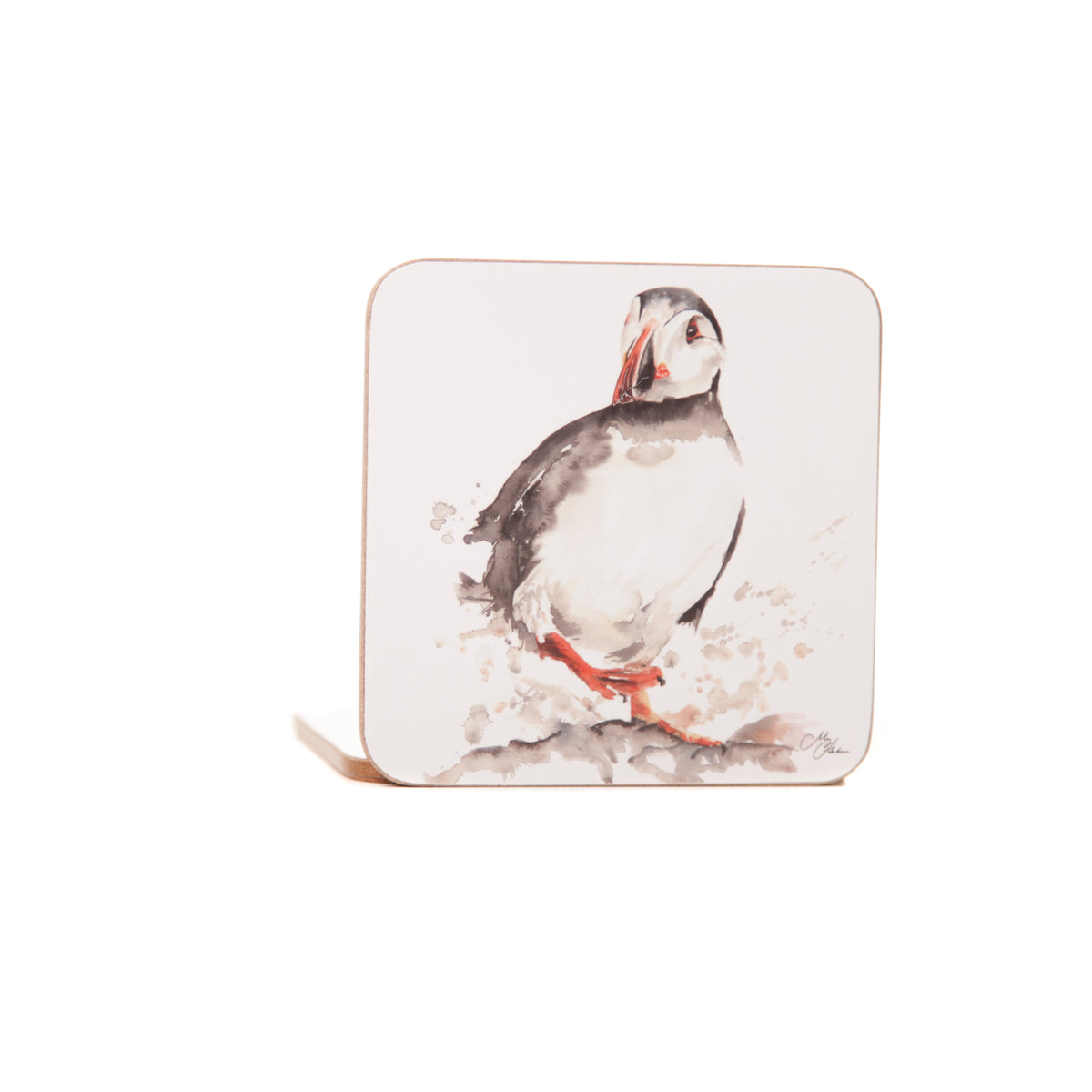 The Coast Puffin Set of 4 Coasters by Meg Hawkins