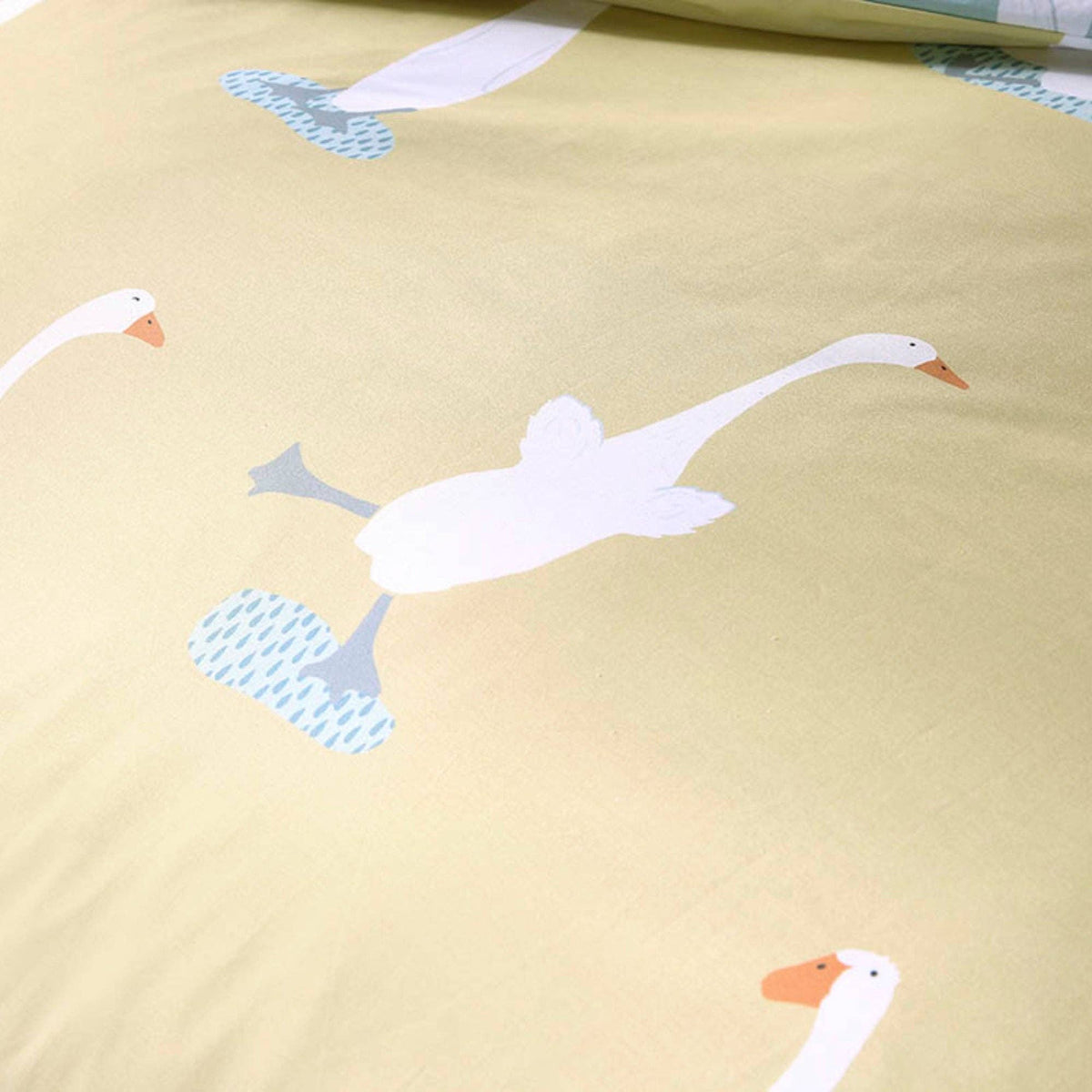 Puddles the Duck Reversible Duvet Cover Set in Yellow