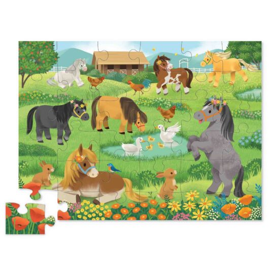 Crocodile Creek Pretty Ponies 36 Piece Floor Jigsaw Puzzle