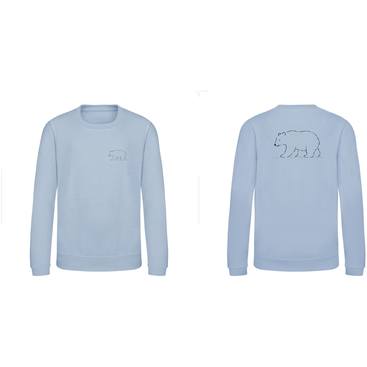 Roaming Bear Kids' Sweatshirt - Wild Lines Sky Blue colour variant image