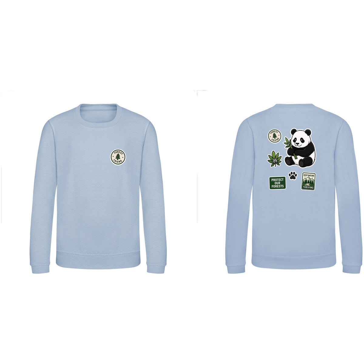 Forest Protector Kids' Sweatshirt - Badges of the Wild Sky Blue colour variant image