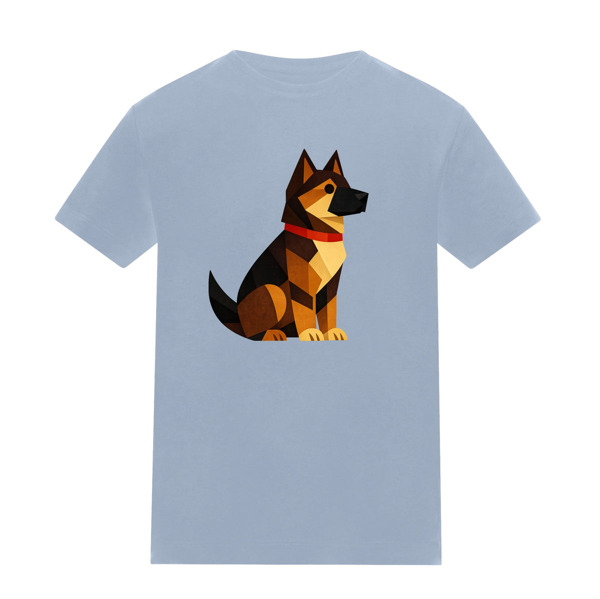 Watchful German Shepherd Kids' T-shirt - Prism Kingdom Sky Blue colour variant image