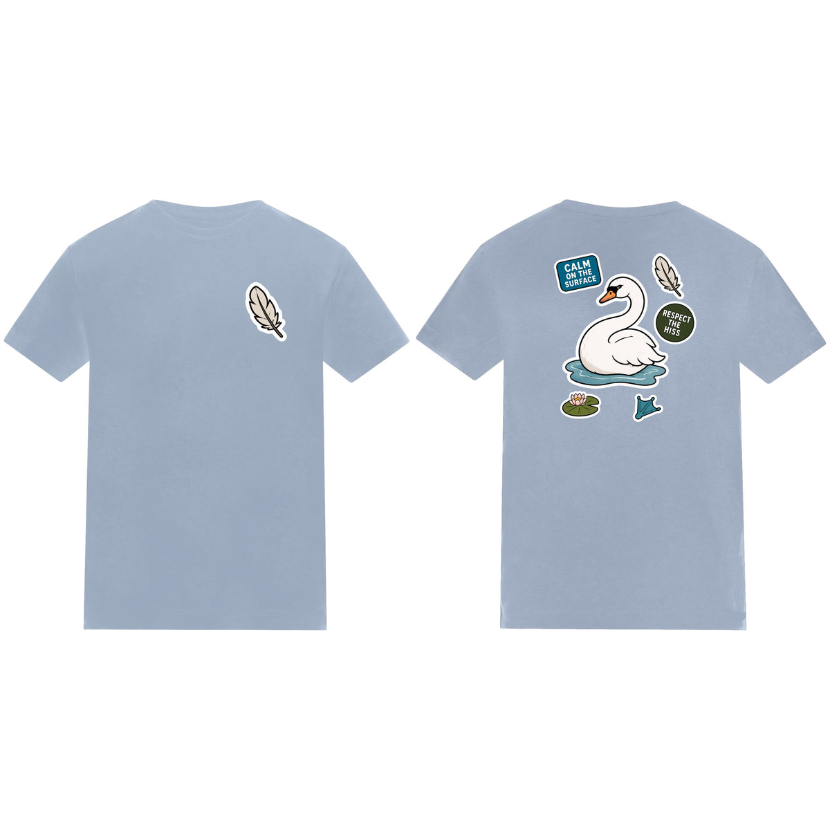 Calm on the Surface Kids' T-shirt - Badges of the Wild Sky Blue colour variant image