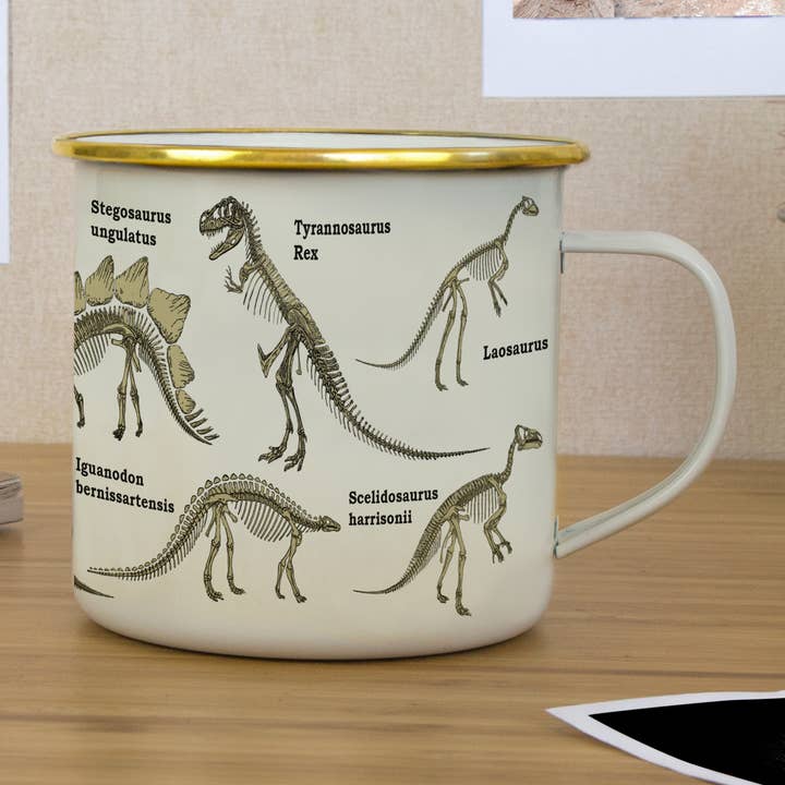 Dinosaurum Enamel Mug from Gift Republic