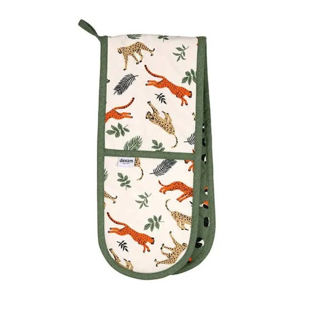 Leopard Print Double Oven Glove from Dexam