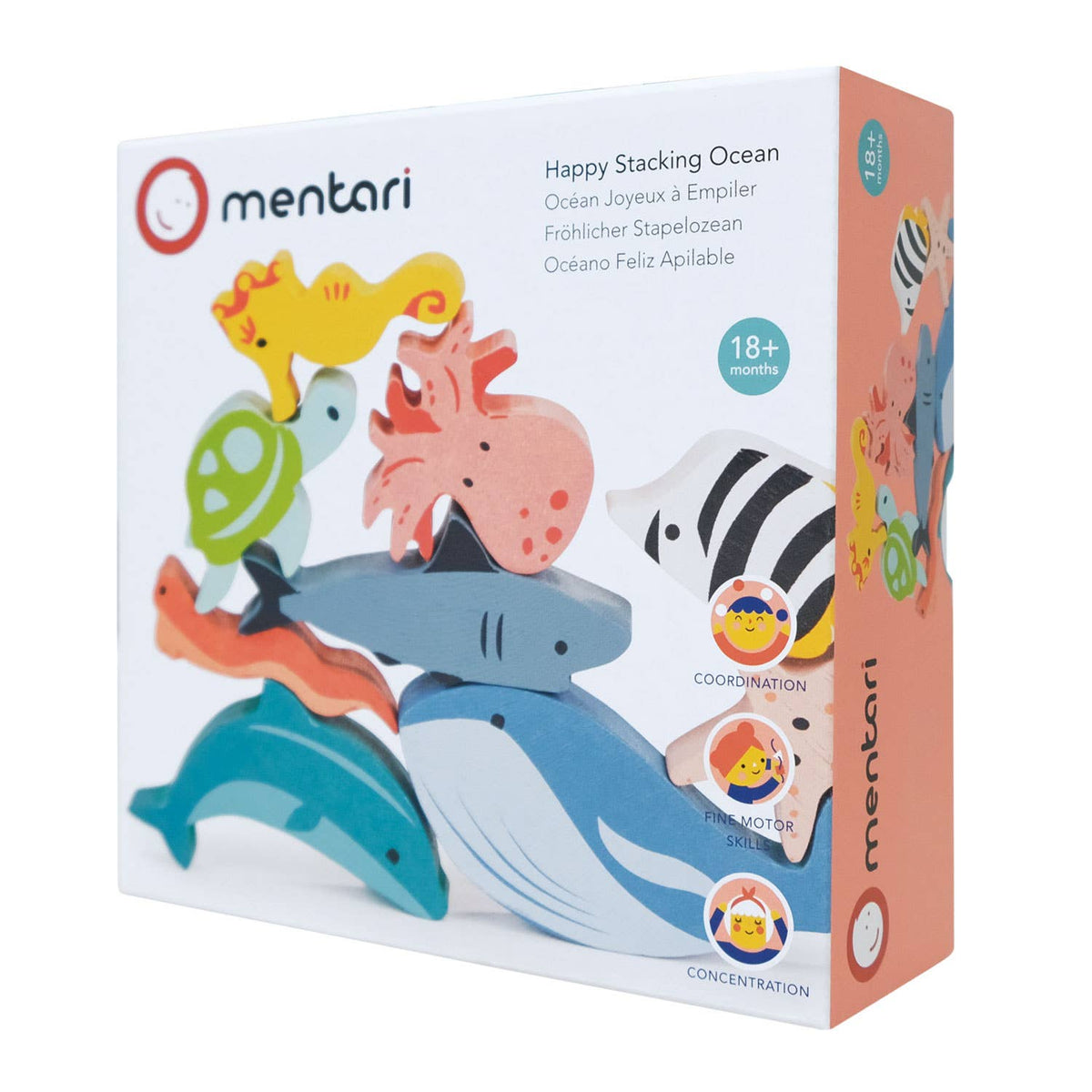 Happy Stacking Ocean Wooden Playset from Mentari