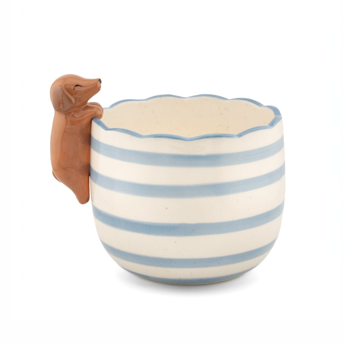 Peeking Sausage Dog Porcelain Planter from Sass & Belle