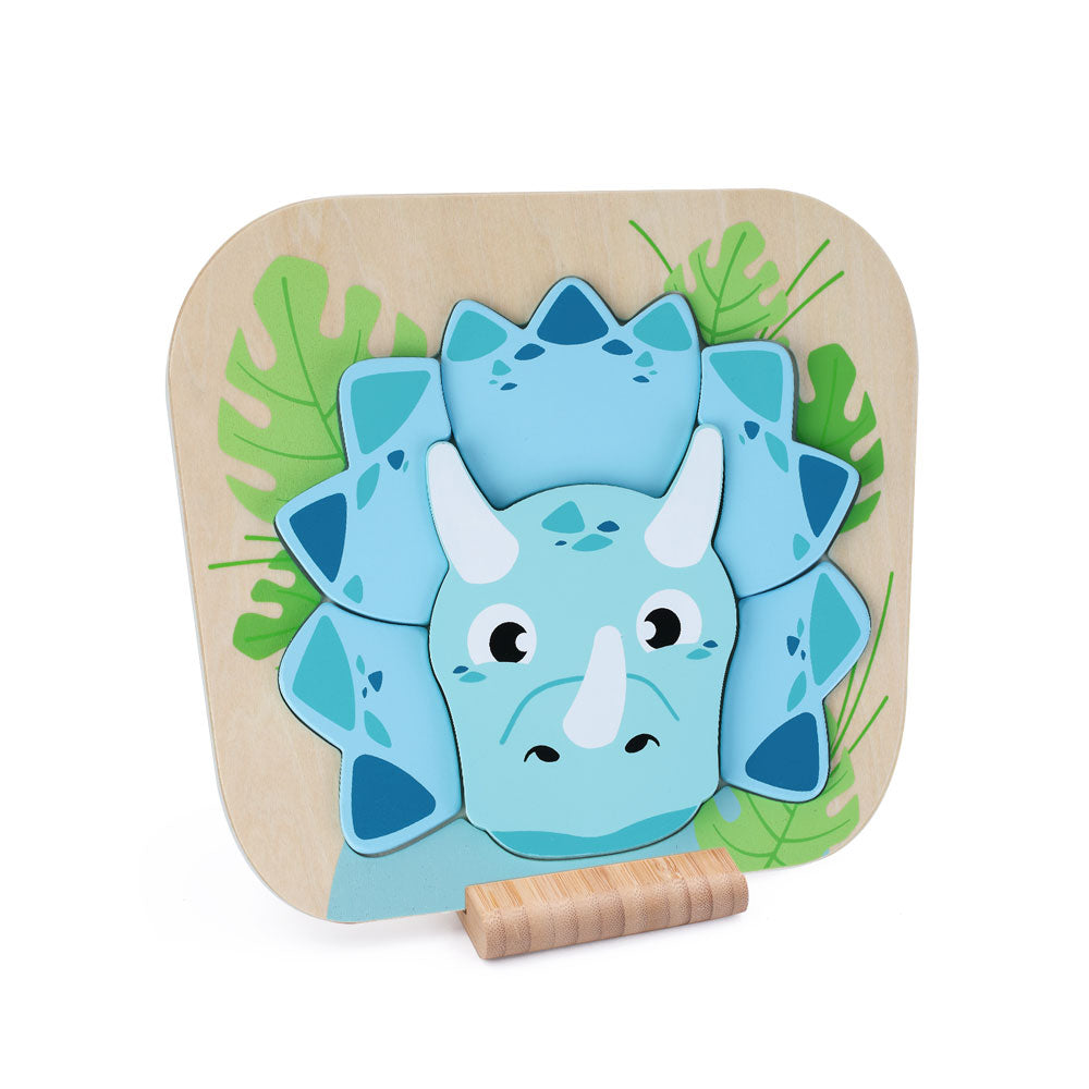 Triceratops 6 Piece Raised Wooden Puzzle from Jumini
