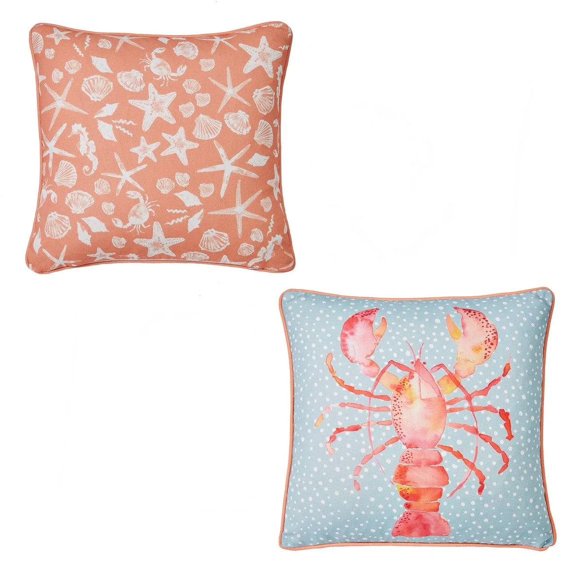 Lobster Outdoor Cushion in Orange