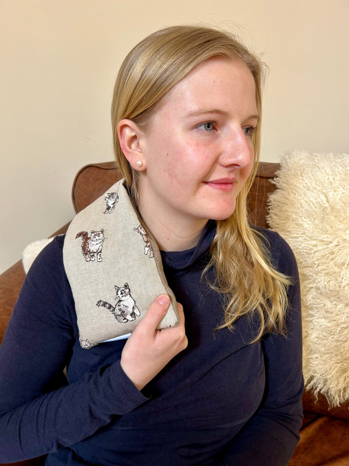 Shabby Cats Unscented Duo Fabric Wheat Bag