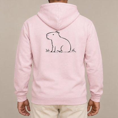 Calm Capybara Adult Hoodie - Wild Lines lead image