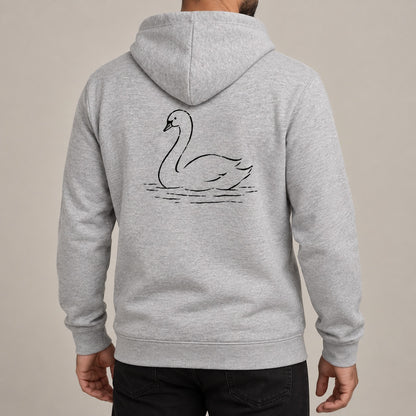Gliding Swan Adult Hoodie - Wild Lines lead image