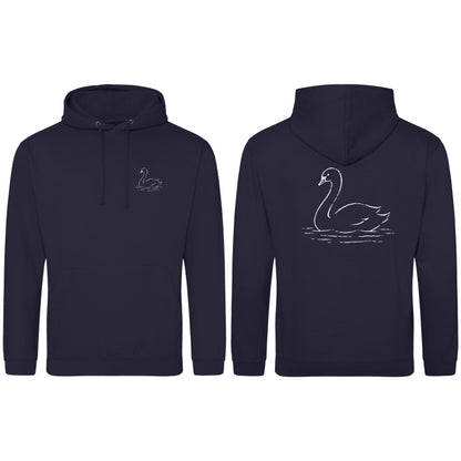 Gliding Swan Adult Hoodie - Wild Lines French Navy colour variant image