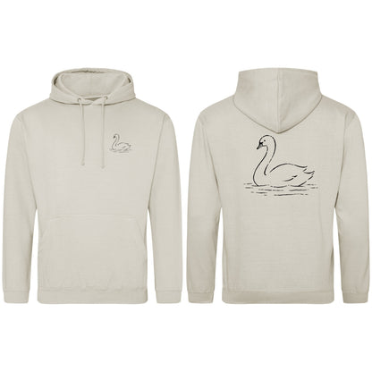 Gliding Swan Adult Hoodie - Wild Lines Natural Stone colour variant image