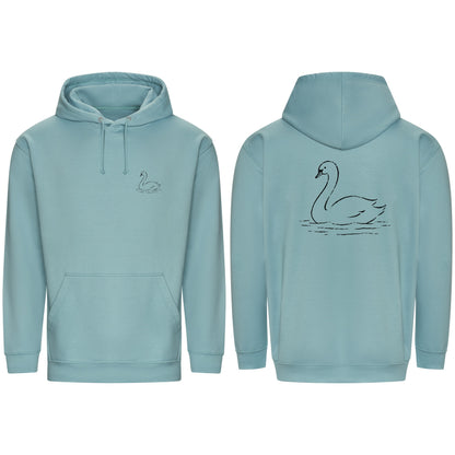 Gliding Swan Adult Hoodie - Wild Lines Seafoam colour variant image