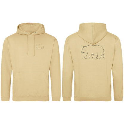 Roaming Bear Adult Hoodie - Wild Lines Desert Sand colour variant image