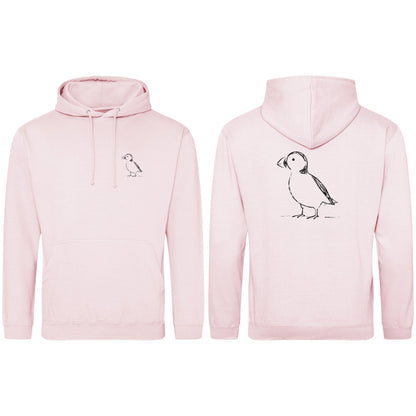 Proud Puffin Adult Hoodie - Wild Lines Baby Pink colour variant image