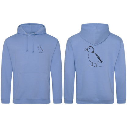 Proud Puffin Adult Hoodie - Wild Lines Cornflower Blue colour variant image