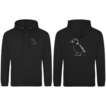 Proud Puffin Adult Hoodie - Wild Lines Deep Black colour variant image