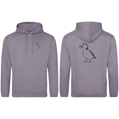 Proud Puffin Adult Hoodie - Wild Lines Dusty Lilac colour variant image