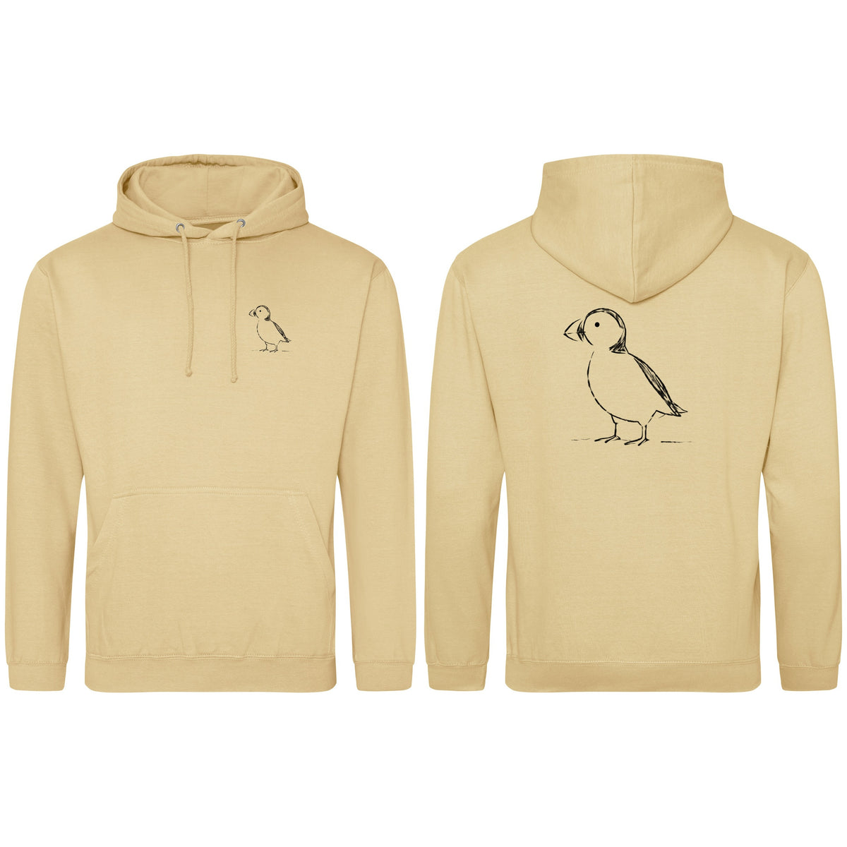 Proud Puffin Adult Hoodie - Wild Lines Desert Sand colour variant image