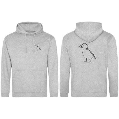 Proud Puffin Adult Hoodie - Wild Lines Heather Grey colour variant image