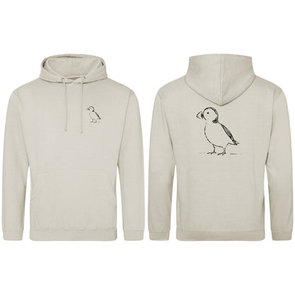 Proud Puffin Adult Hoodie - Wild Lines Natural Stone colour variant image