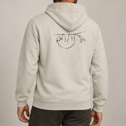 Hanging Sloth Adult Hoodie - Wild Lines lead image