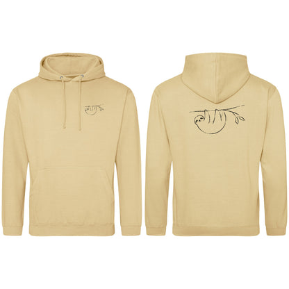 Hanging Sloth Adult Hoodie - Wild Lines Desert Sand colour variant image