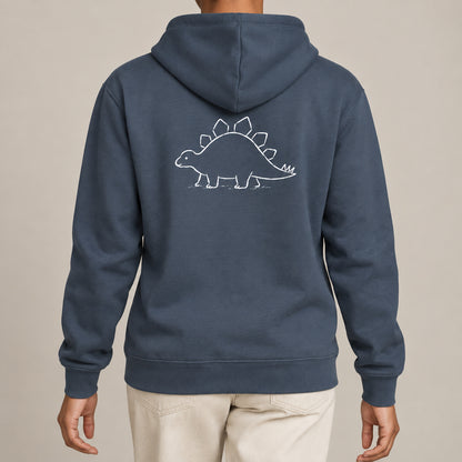 Stepping Stegosaurus Adult Hoodie - Wild Lines lead image