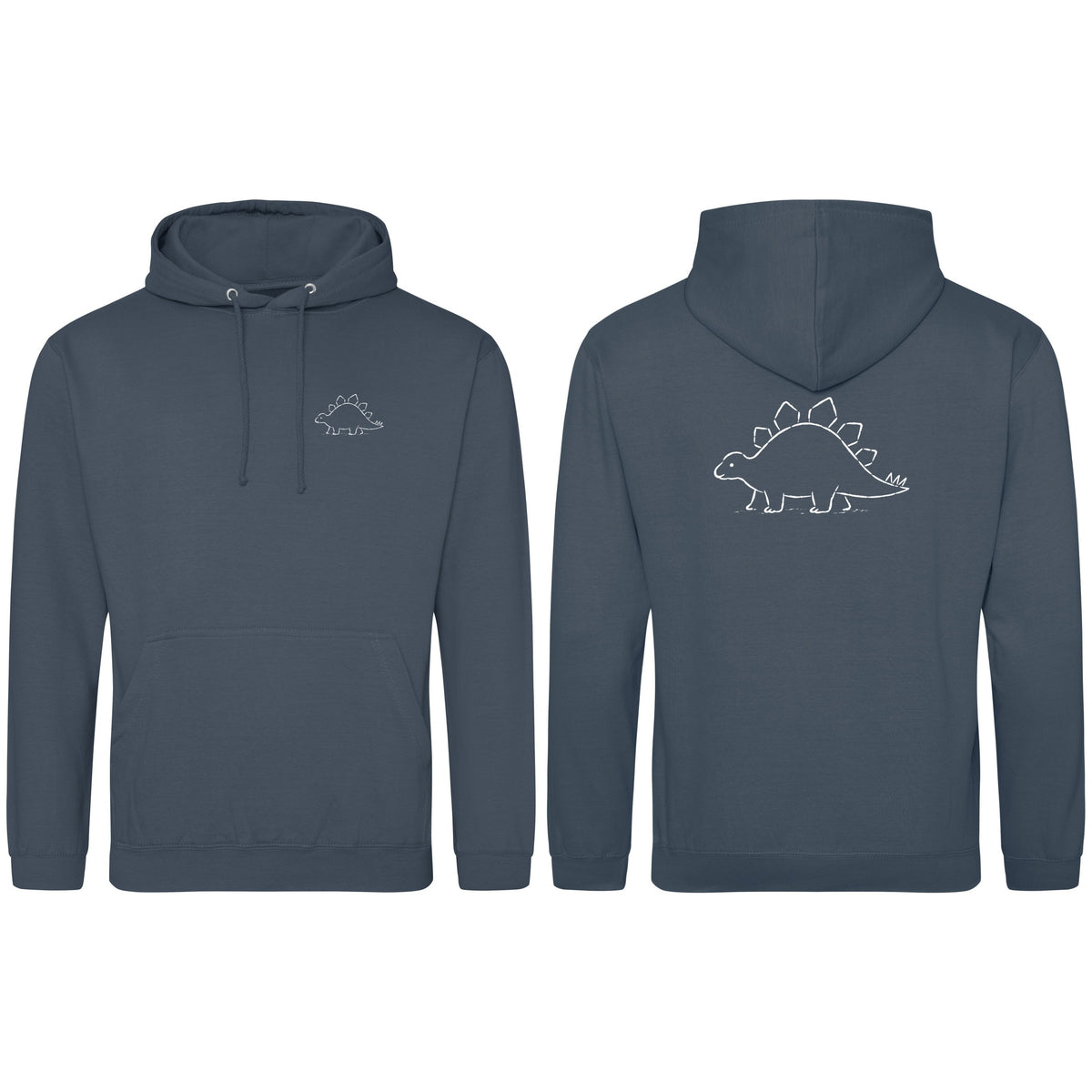 Stepping Stegosaurus Adult Hoodie - Wild Lines Airforce Blue colour variant image